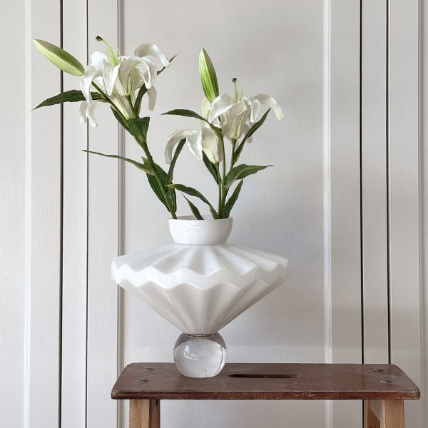 Ballerina Vase in Milky