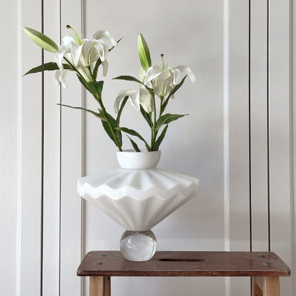 Ballerina Vase in Milky