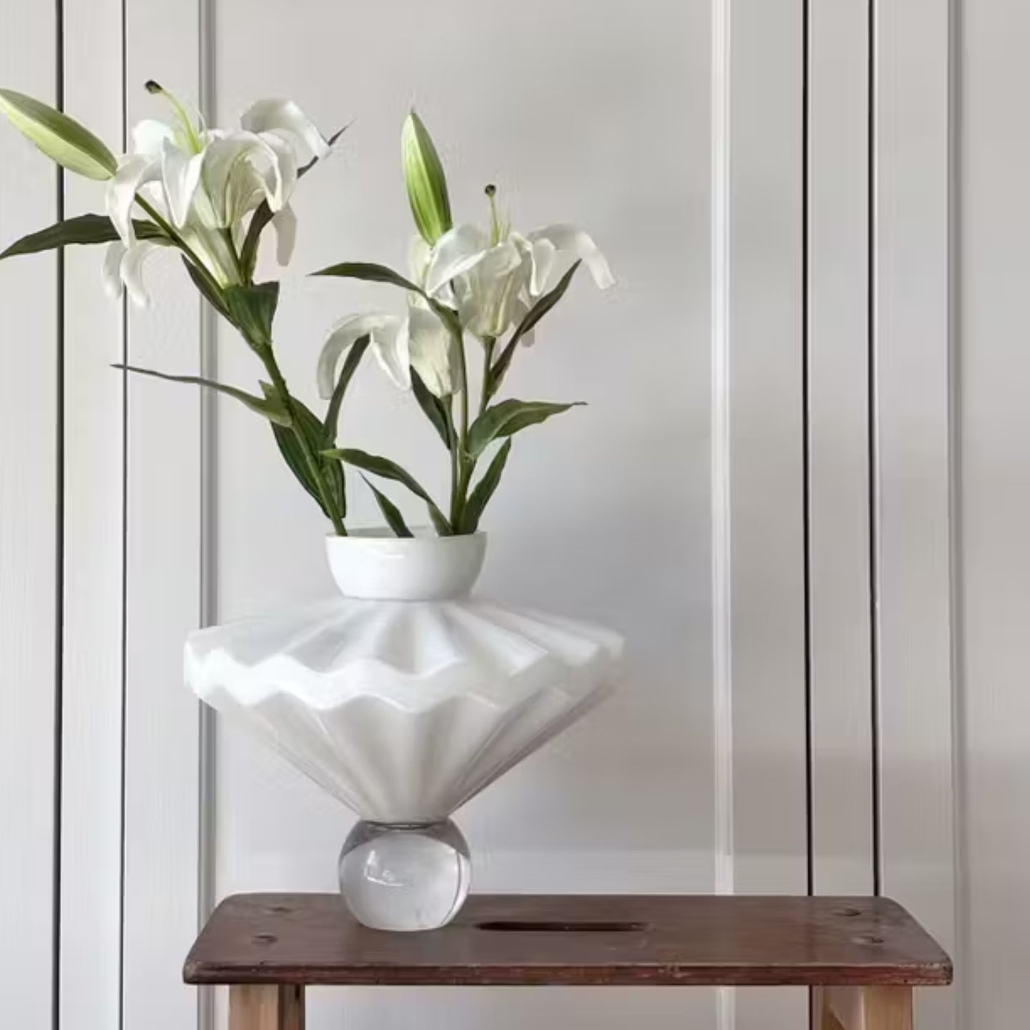 Large Ballerina Vase in Milky