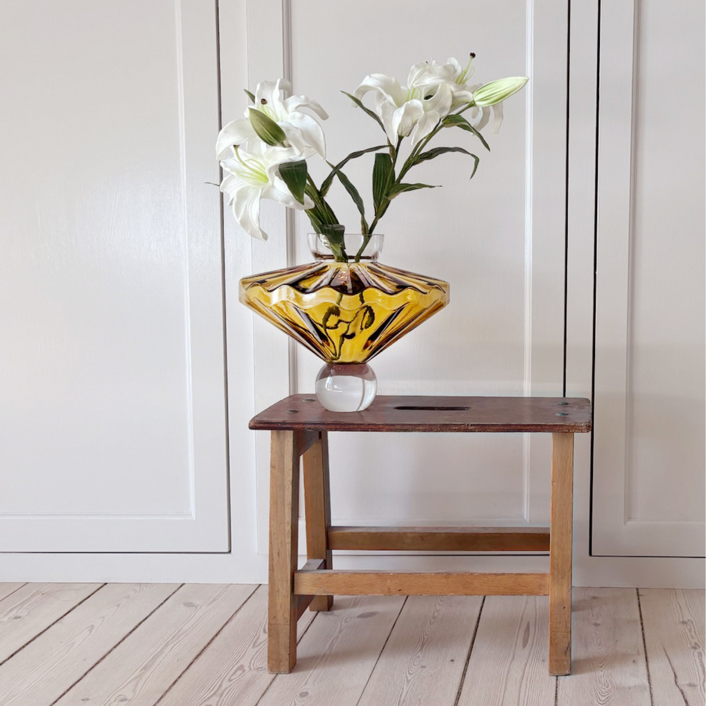 Large Ballerina Vase in Amber