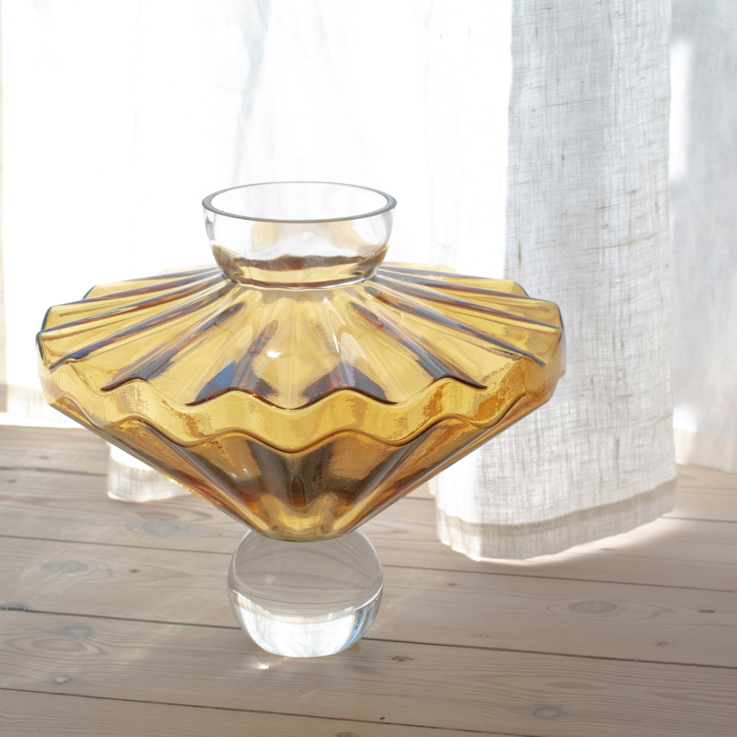 Large Ballerina Vase in Amber