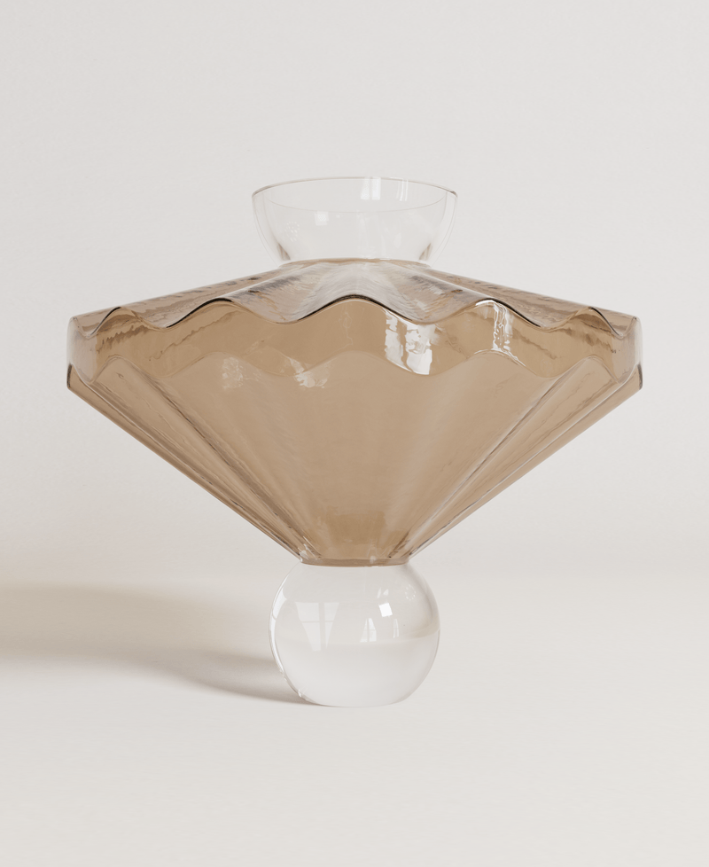Stori Glas Vase Ballerina, Coffee