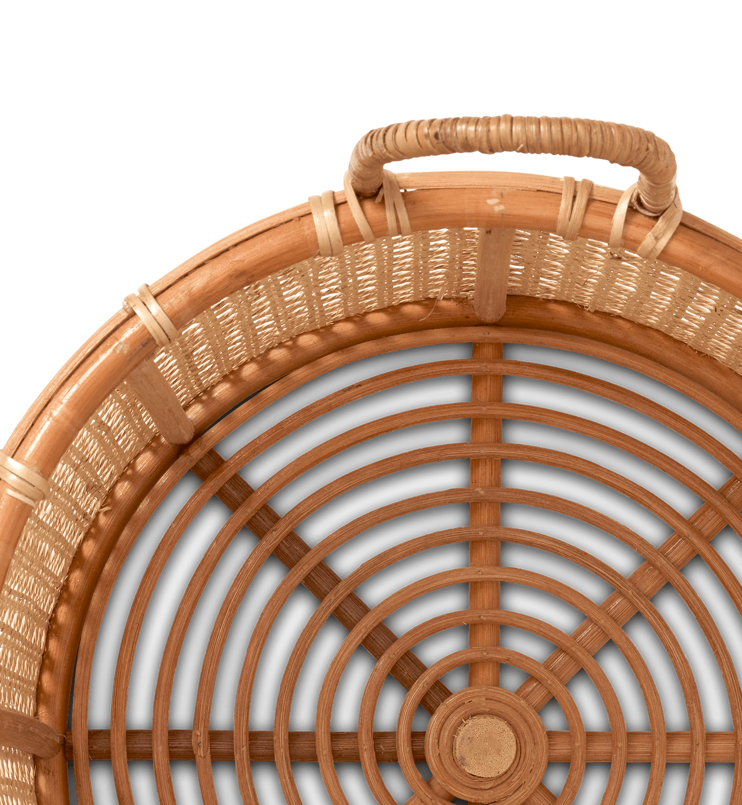 Wick Rattan Baskets, Set of 3